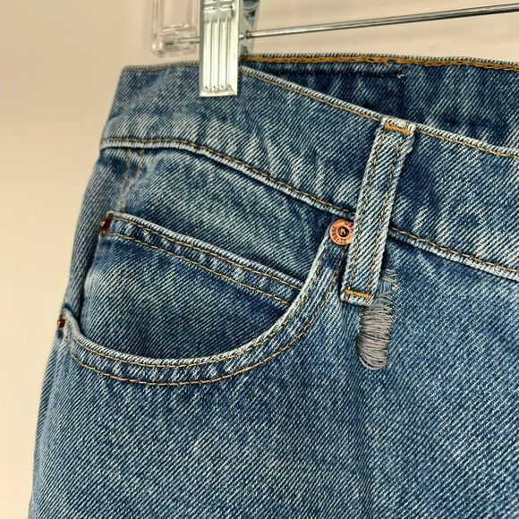 Redone Jeans Womens 30 Blue Medium Was Ultra High Rise Slim Skinny Fit Stretch - Picture 5 of 14